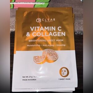 SET 2 
Clear Beauty Vitamin C & Collagen Sheet Mask
